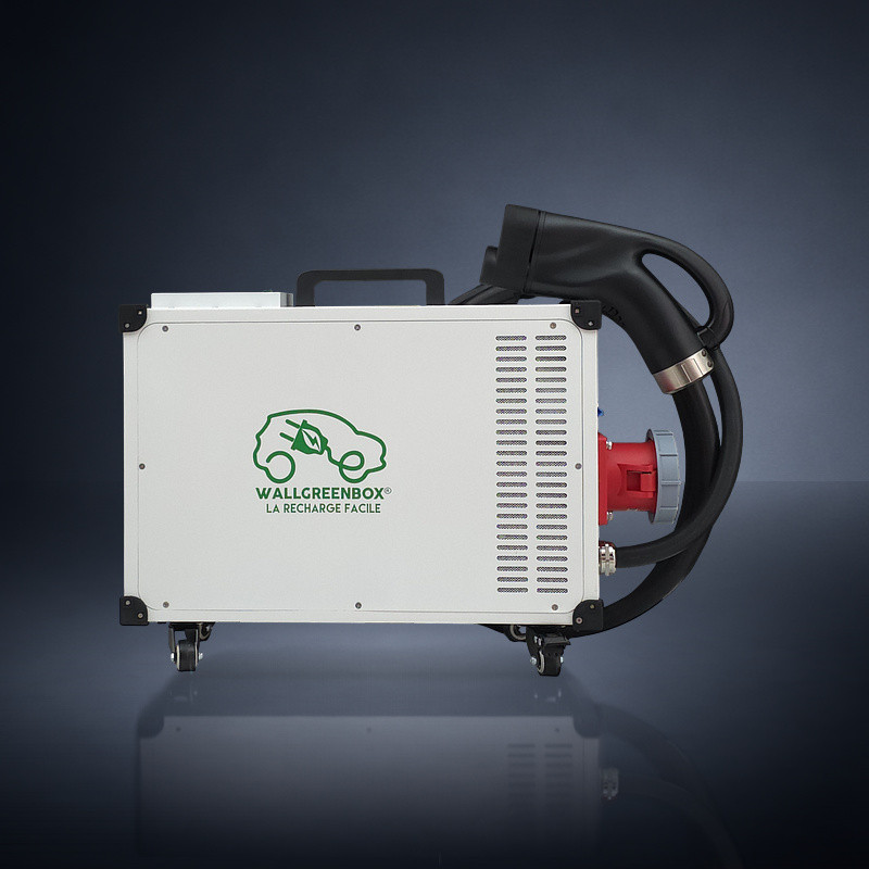 Chargeur mobile DC 40 kW JUPITER wallgreenbox avec connecteur Combo CCS2 sur roulettes