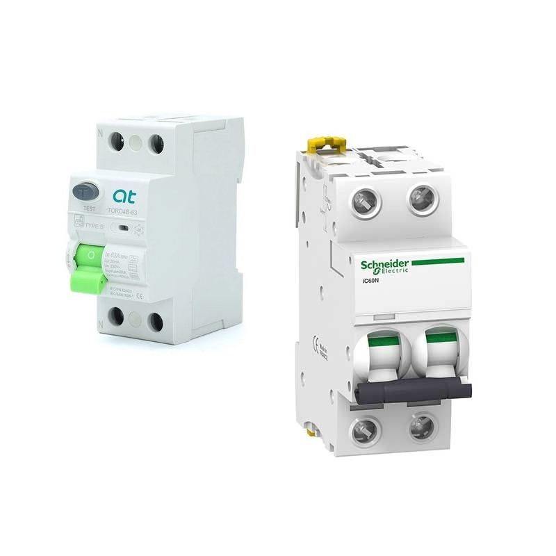 Pack 63A - Schneider electric -AT- Protection TYPE B pour JUPITER mono - Double Prise